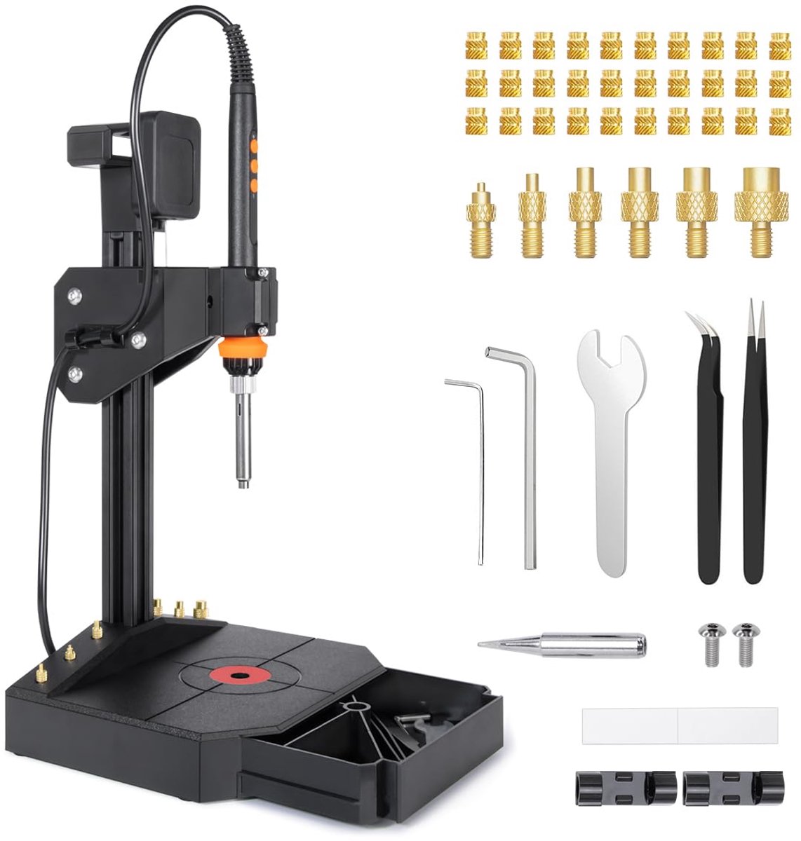 Verticale heat set insert tool, Mintion schroefdraadpersmachine, smeltgereedschap voor schroefdraadinzetstukken - ShopVlot