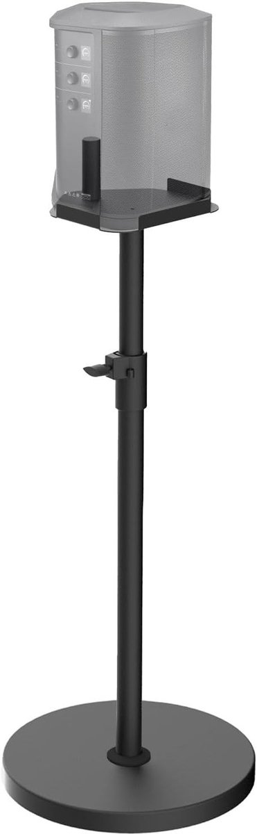 Verstelbare luidsprekerstandaard, hoogte verstelbaar van 114 tot 137 cm, geschikt voor speakers tot 9 kg, ideale boxstandaard voor optimale geluidsweergave