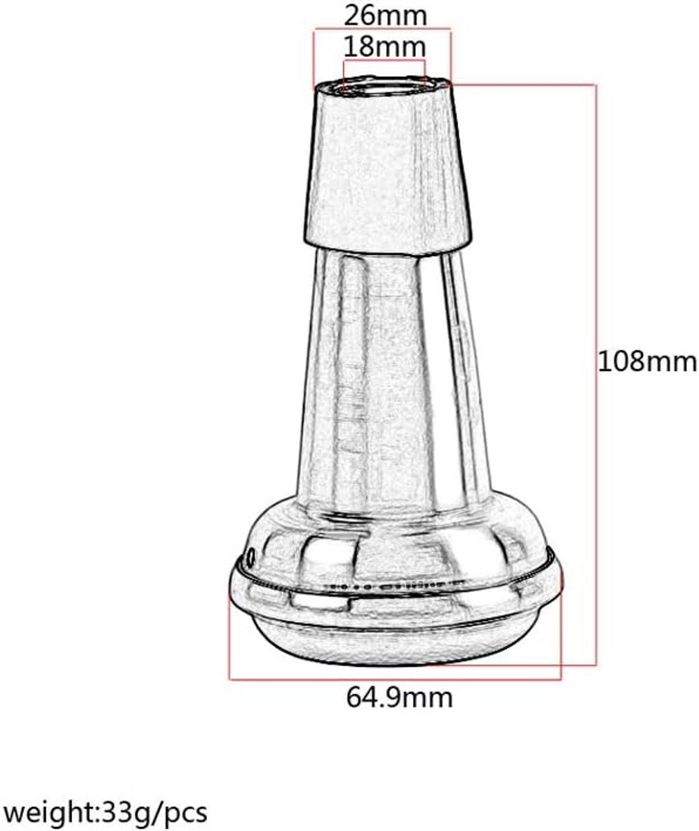 Lichte Aluminium Demper voor Trompet - Sordino voor Muziekinstrumenten, Geluidsdemping en Oefening