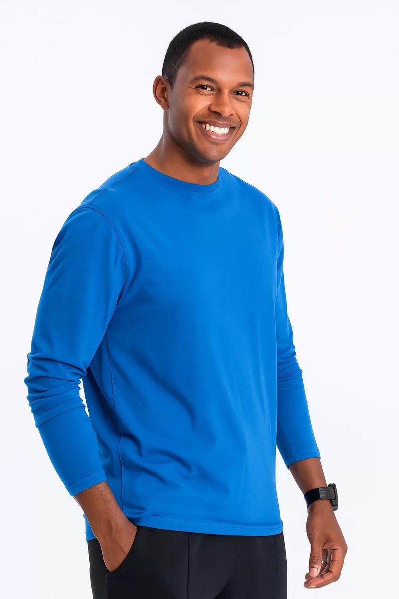 Ombre - Trania - Longsleeve Heren - Blauw - Modaitalia