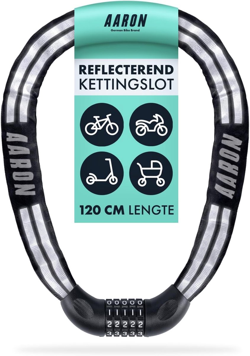 Fietsslot Kind - Reflecterend - 110 cm - Hoog Veiligheidsniveau - Voor Fiets en E-scooter