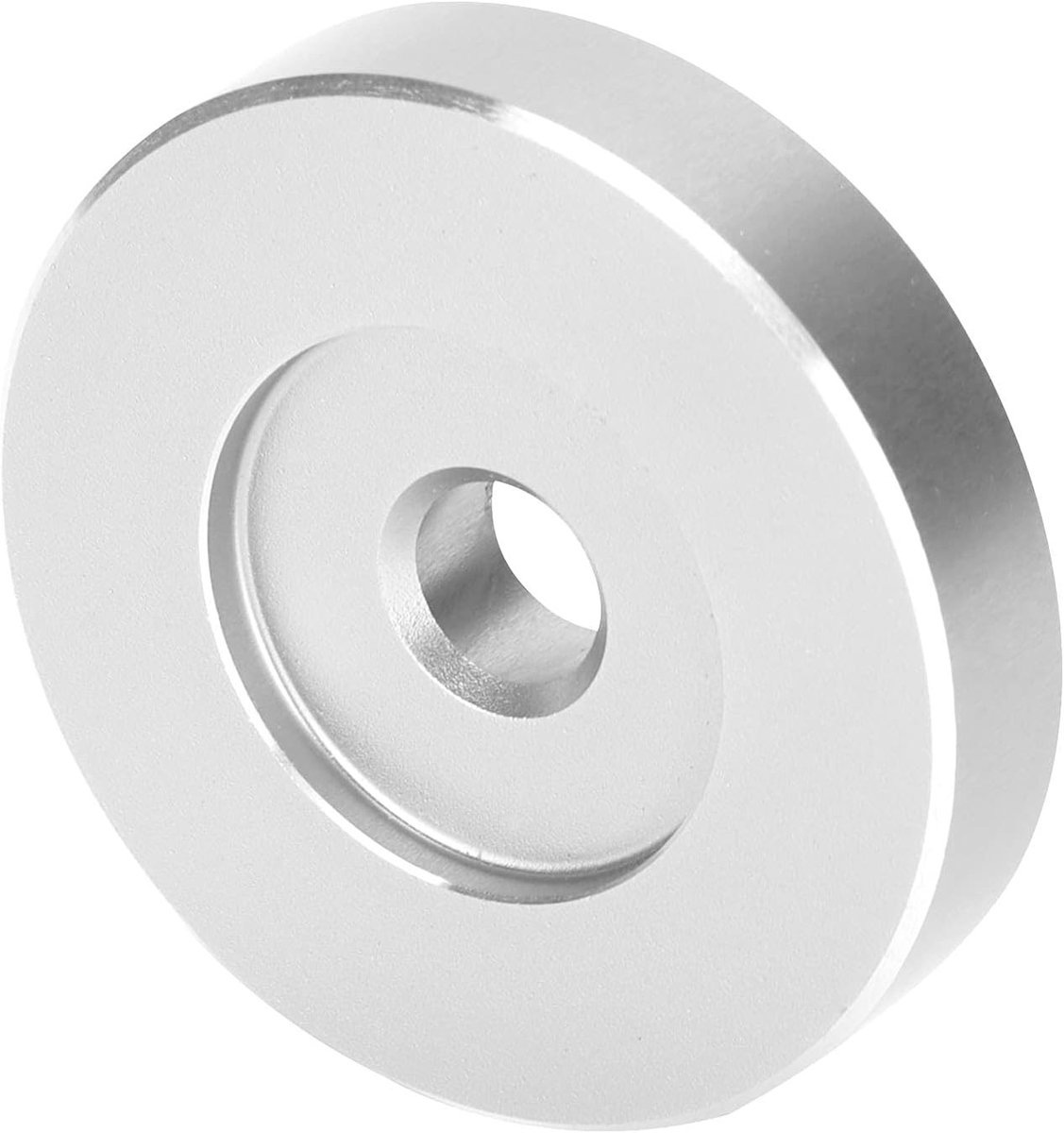 Platenspeler Adapter - Zilver - Voor Grote Gaten - Aluminium - Voor De Meeste Platenspelers