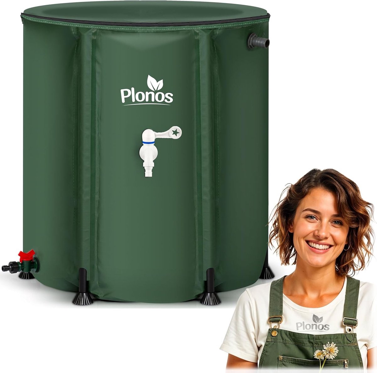 Regenton - Groen - 200 l - PVC UV-bestendig - Voor Tuin en Kas