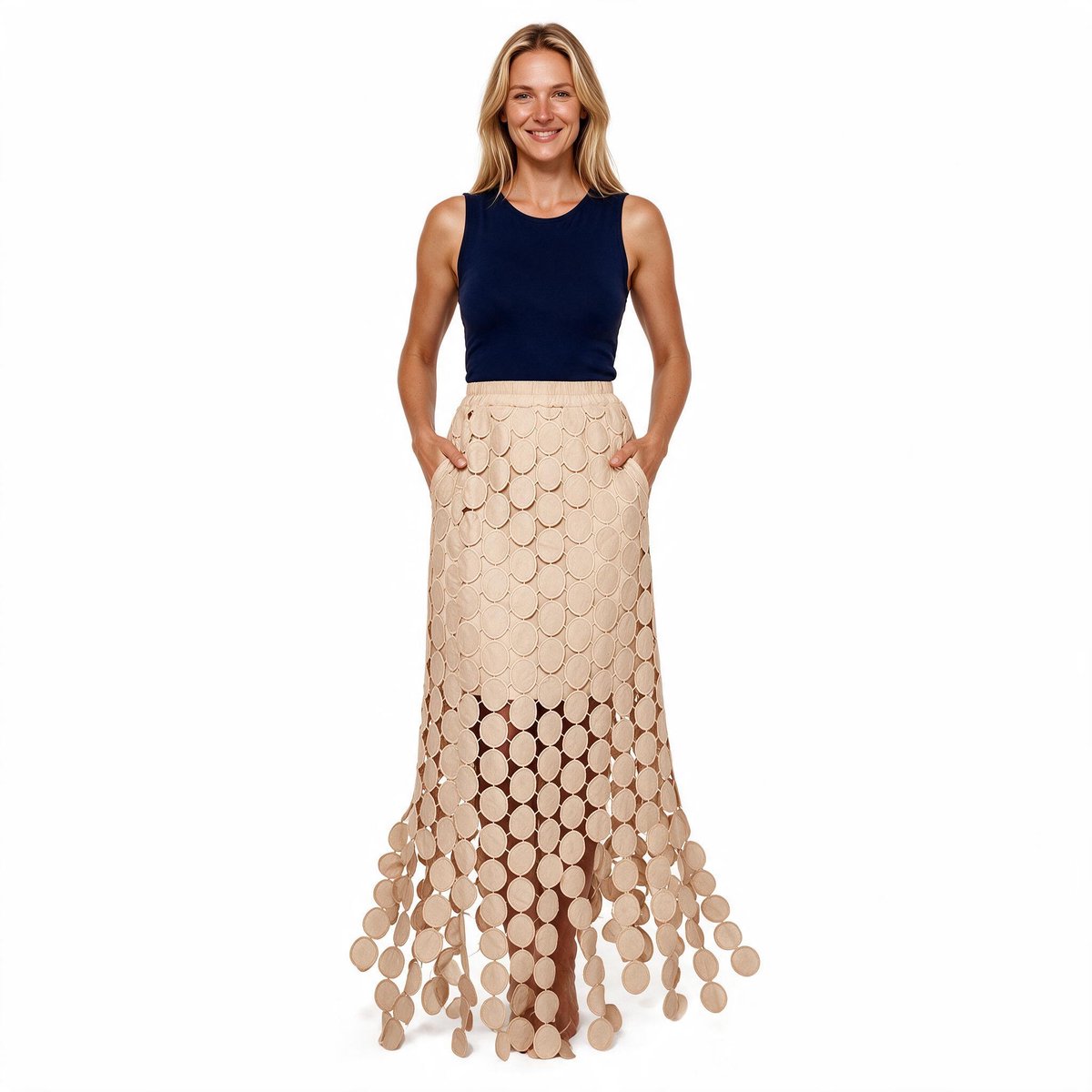Imily Bela Dames Gebreide Tanktop met Ronde Hals