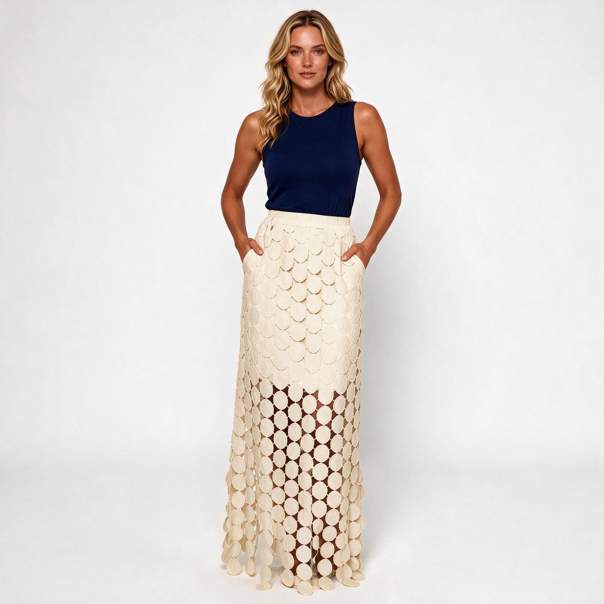 Imily Bela Dames Gebreide Tanktop met Ronde Hals