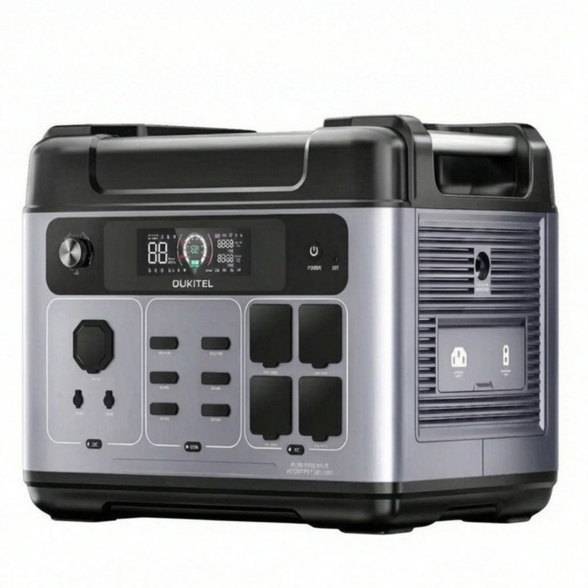 OUKITEL P2001E PLUS Powerstation - 2400W - Zonnegenerator - 2048Wh LiFePO4 Batterij - Draagbaar - Mobiele Voeding - Voor Noodpakket,Stroomuitval,Kamperen en Outdoor