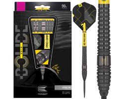 Target Darts Bolide Void Steel Tip Dartpijlen 26G Barrel 03 - 90% Tungsten met Swiss Point Technologie, Pro Grip Shafts en Pro Ultra Flights - Zwarte Titanium Nitride Coating