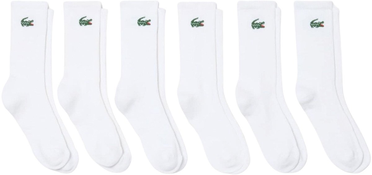 Lacoste sportsokken unisex sokken met badstof binnenzool Wit