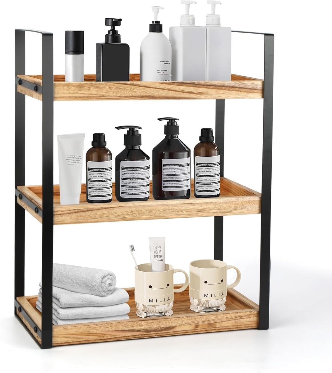 Staand Badkamer Rek - 3 Niveaus - Organizer voor Badkameraccessoires