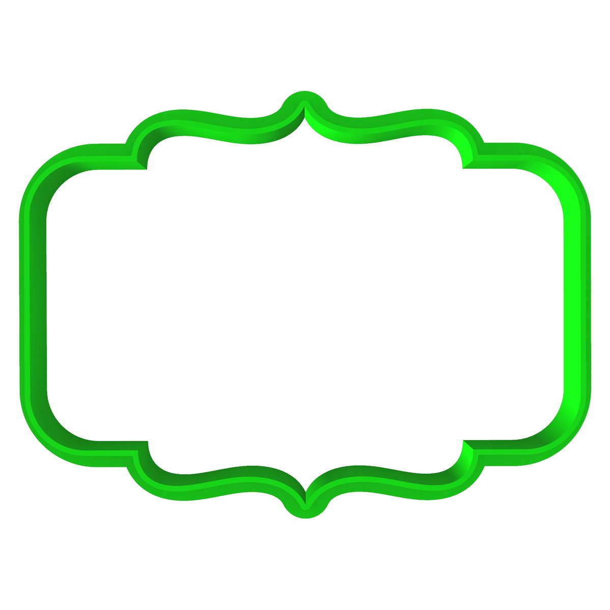 Koekjesvorm Label Plaquette Frame 8cm - Unieke Bakvorm voor Creatieve Baksels