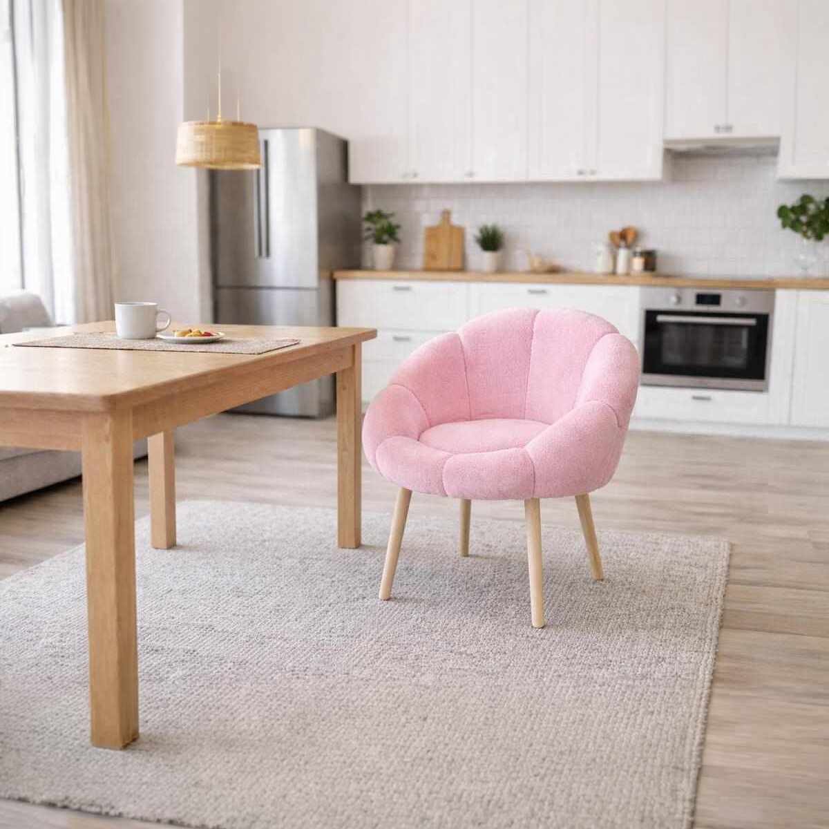 Asir - Fauteuil - Roze - 70 x 65 x 82 cm