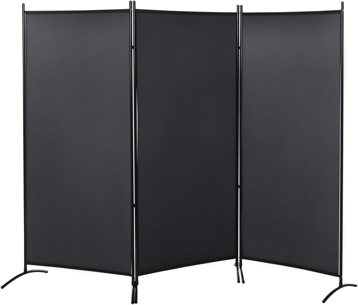 Famanu Kamerverdeler met 3 panelen, privacy scherm van 1,8 m in antracietgrijs, ideaal voor het creëren van aparte ruimtes