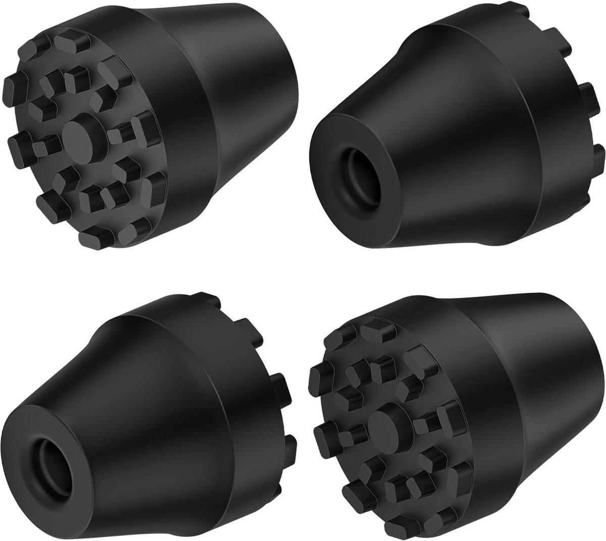 Famanu – Vervangende rubberen doppen voor wandel- en trekkingstokken, antislip schokabsorberende voetkappen, universele pasvorm voor 11 mm wandelstokken en opvouwbare looprekken