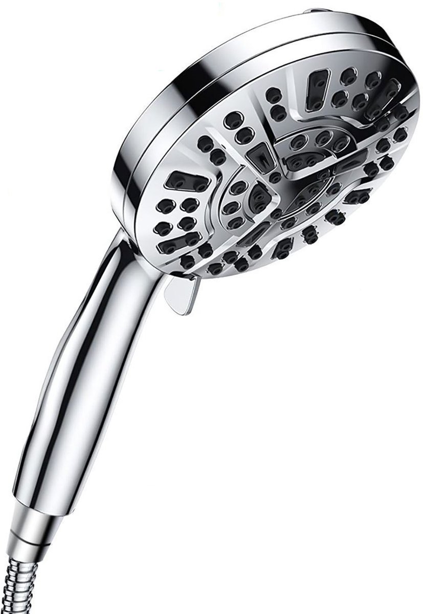 MODFU Handdouche 27 cm - Met frontspray & filter - Krachtige regenstraal - Eenvoudig te installeren - ABS - Zilver
