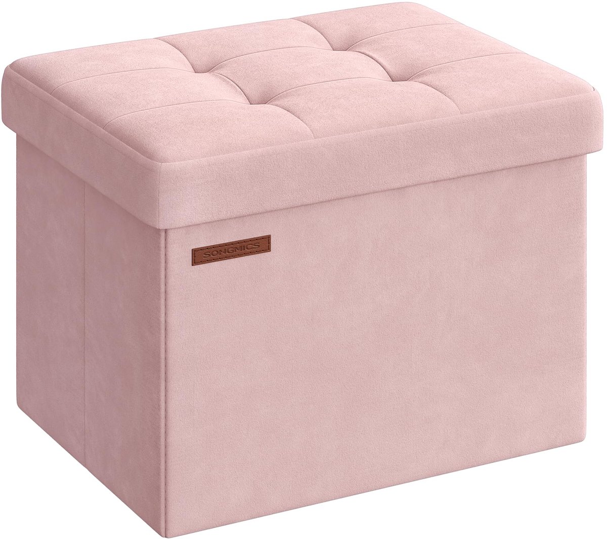 Famanu – Opbergbank van fluweel, inklapbaar voetenbankje, 31 x 41 cm, draagvermogen 130 kg, voor entree en woonkamer