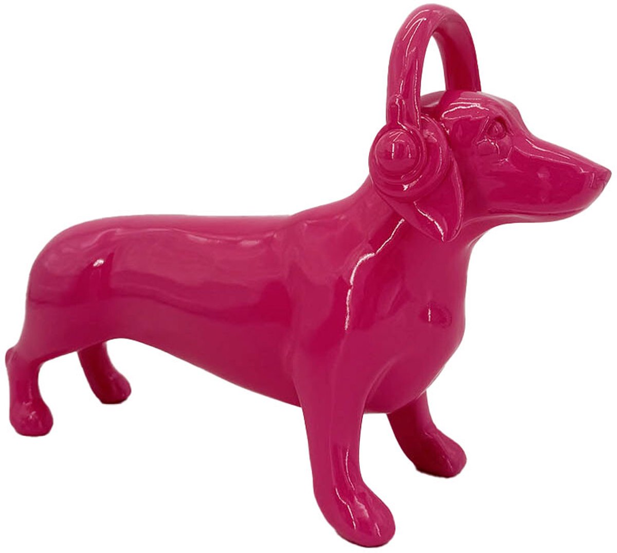 Ornament teckel Groove roze