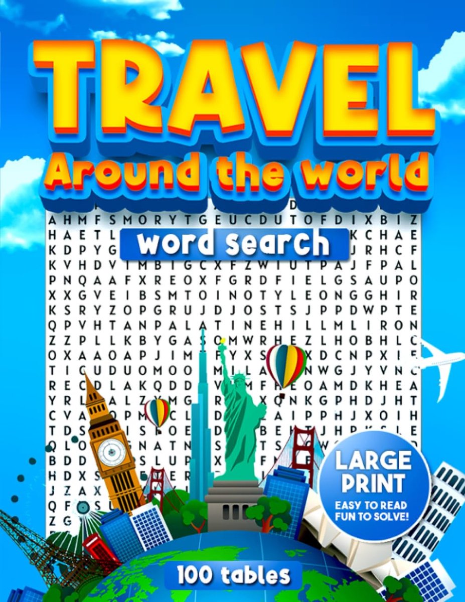 Travel Around The World Word Search Large Print: The Ultimate Search Puzzles Collection for Seniors, Adults, and - ShopVlot