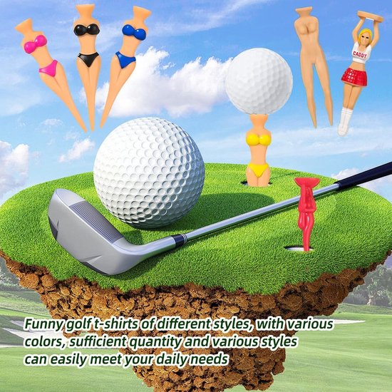 Funny Golf Tees - Multi-kleur - 24 Stuks - Duurzaam Plastic - Voor Dames — afbeelding 3