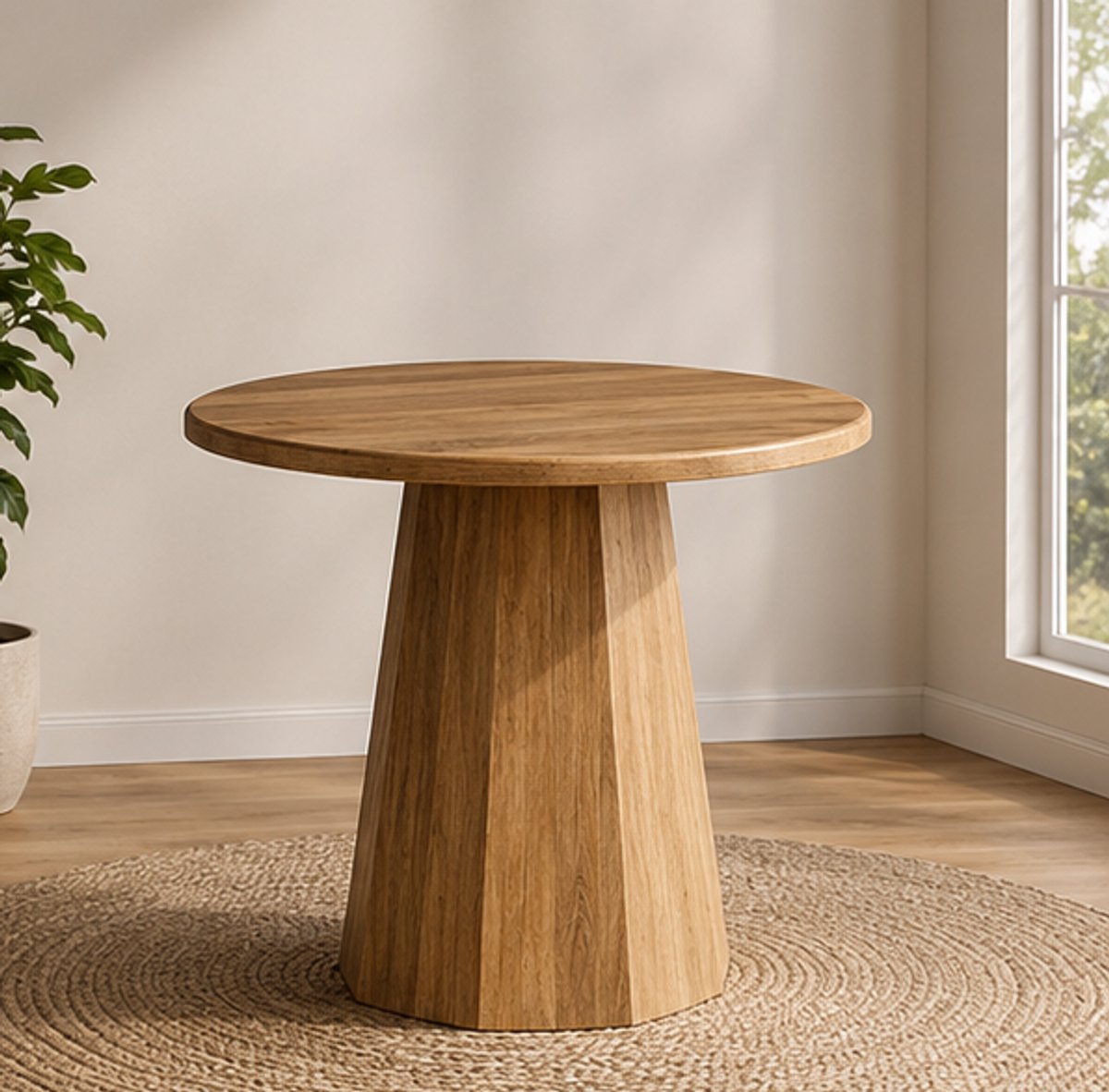 LuxeRound Pro Ronde Eettafel 80 - Bruin - Novihome