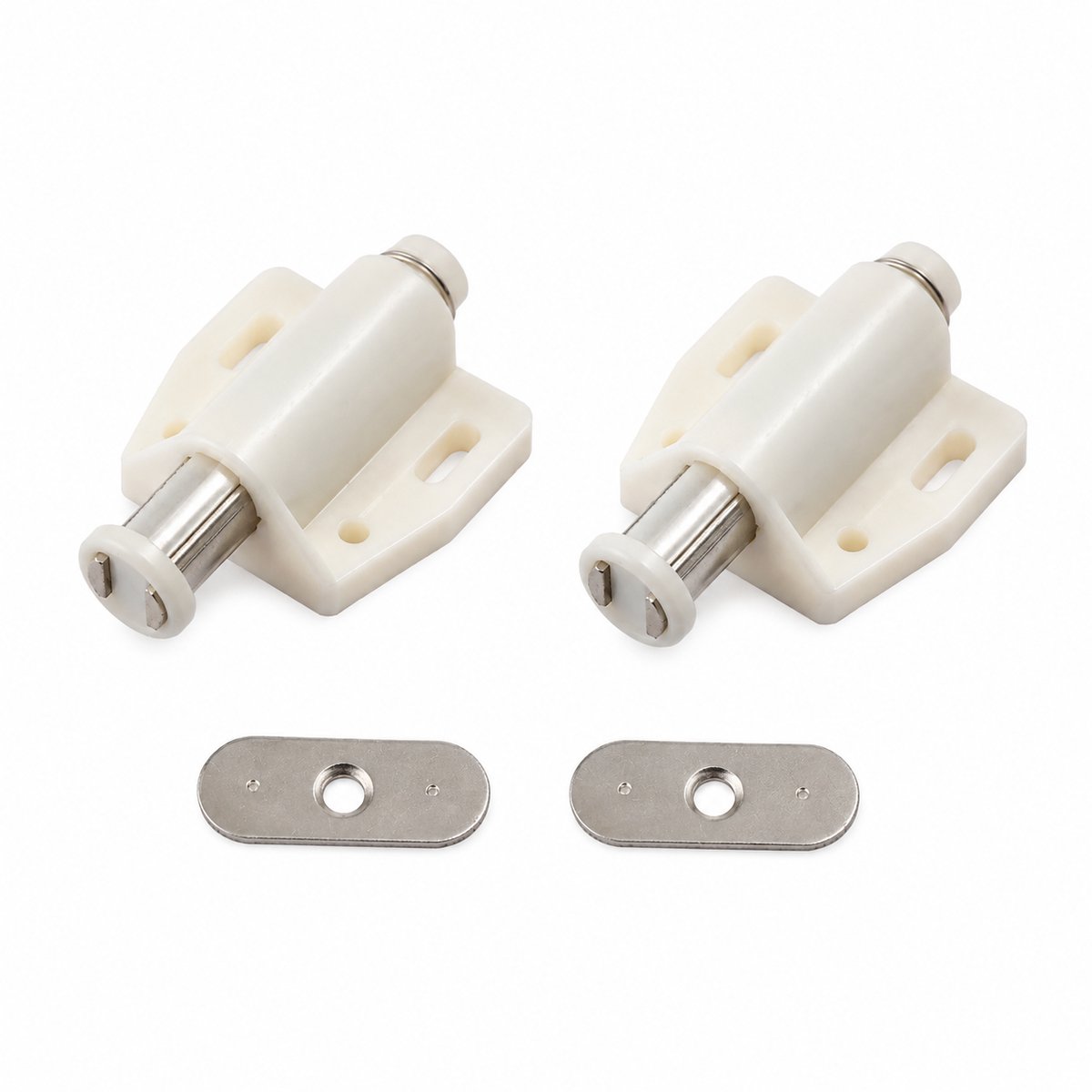 PROKING Magnetische deurslot - Greeploos deuren openen – Magneetsluiting kastdeuren - Keukenkast - Opener en sluiter - Beige - 2 stuks