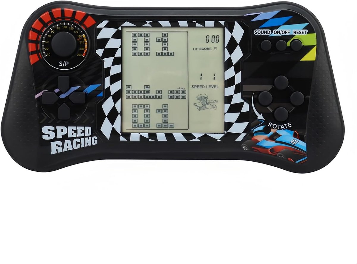 Thijox - Gameconsole 999-in-1 Retro Baksteenspel met Joystick Blok - Draagbaar Speelapparaat voor Kinderen - Zwart - Perfect Cadeau voor Feesten en Sp