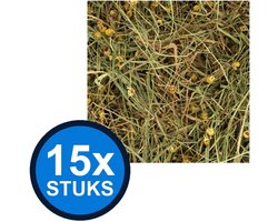 15x Deli Nature - Rodelicious kruidenhooi madelief&paardenbloem 600gr - Knaagdierenvoer - 600 g