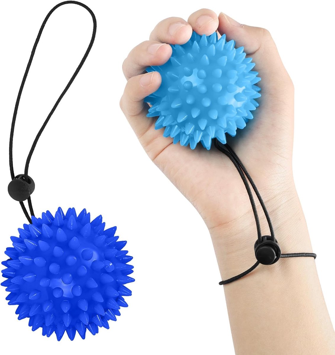 Thijox - AOOWU Anti-stressbal voor Volwassenen, Handtrainer voor Artritis, Patiënten, Kantoormedewerkers, Ergonomisch Ontwerp met Plectrums, Versterkt