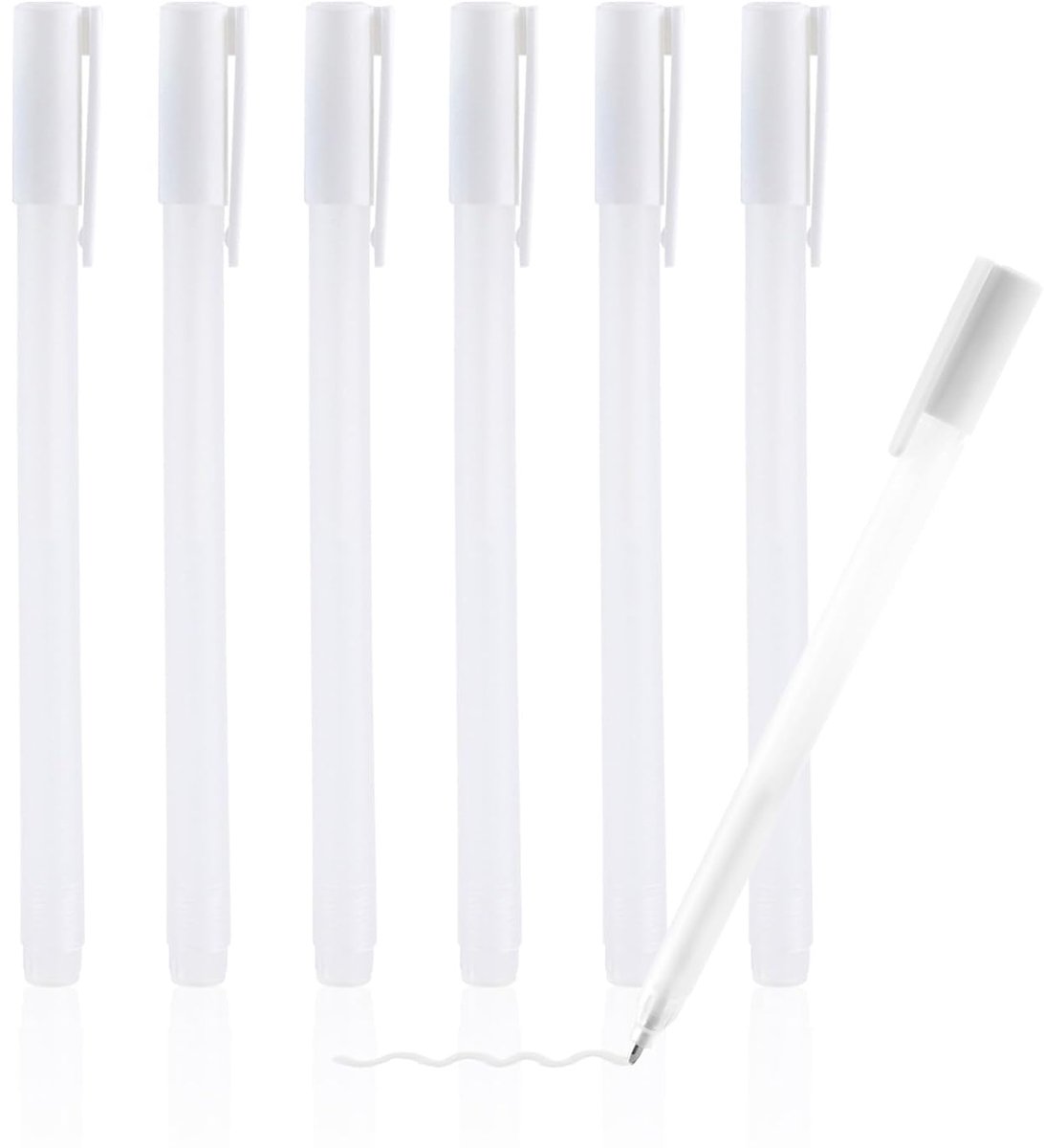 Thijox - Lijmstift Sneldrogend, Precisie Fijne Punt, 6 Stuks, Wit - Perfect voor Scrapbooking, Kaarten, Knutselen, Creatieve Projecten