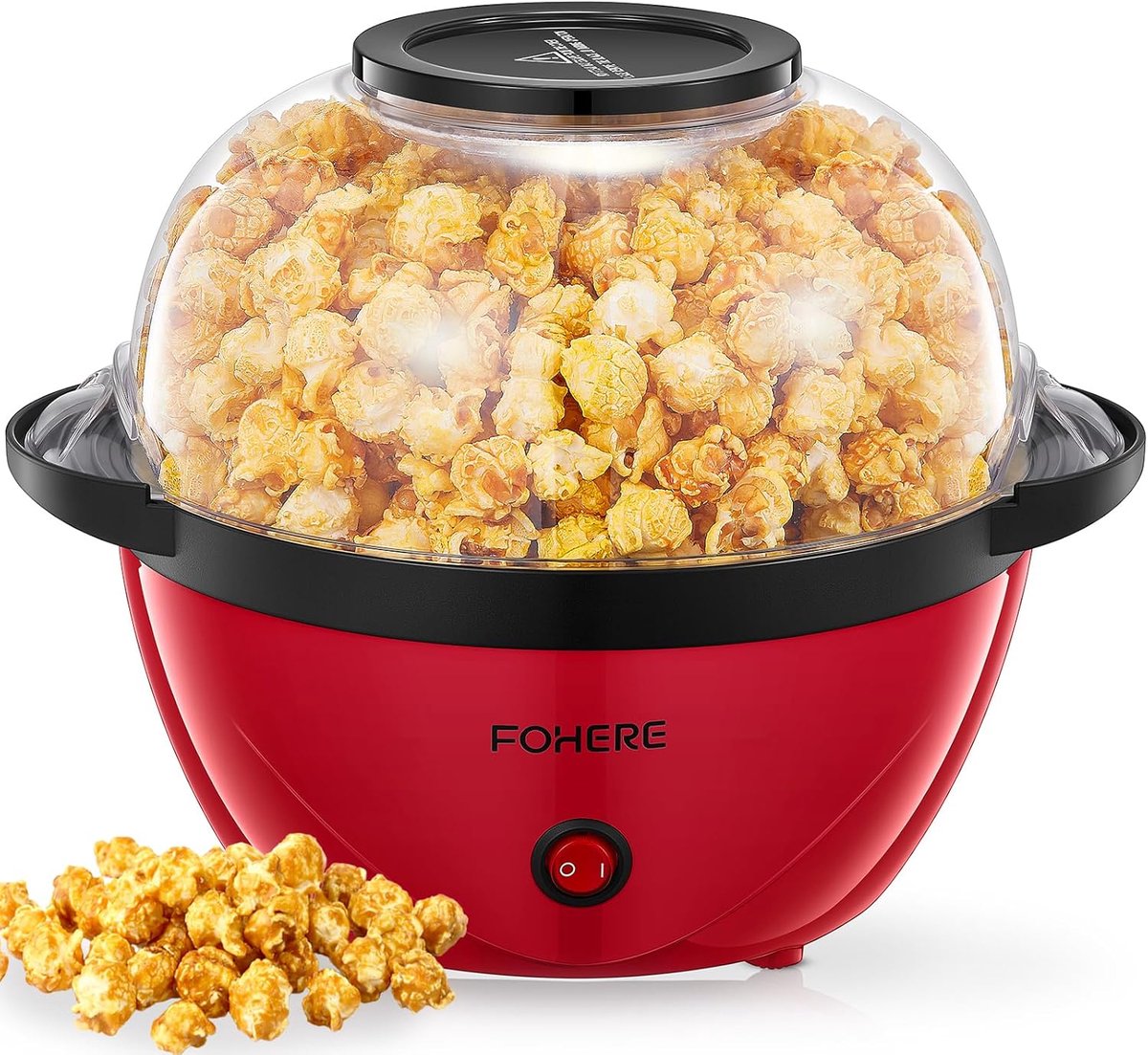 SnelShoppen - Popcorn Maker Machine 3,5 L - Elektrische Popcornpopper met Suiker en Olie - Antiaanbaklaag - Stil en Snel - Perfect voor Filmavonden, F