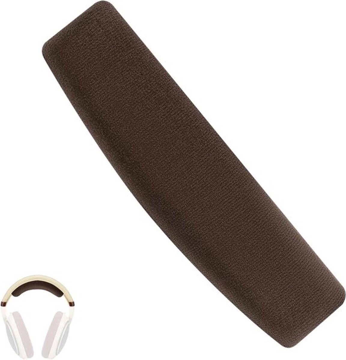 Vervangende velours hoofdband - Compatibel met hoofdtelefoon - Extra comfort - Bruin - Hoofdtelefoon accessoire - Geschikt voor Sennheiser HD 598/598SE/598CS/595/569/559/558/555/518/515, Game ONE, PC360, PC373D