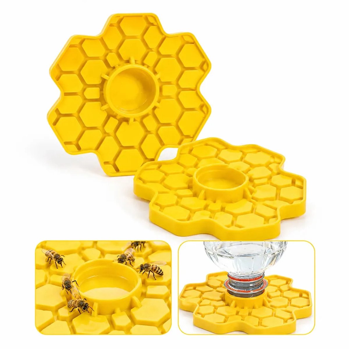 Tuin- en balkonwaterdispenser set (2 stuks), gemaakt van siliconen, BPA-vrij, UV-bestendig en veilig Geschikt voor bijen, hommels en vlinders.