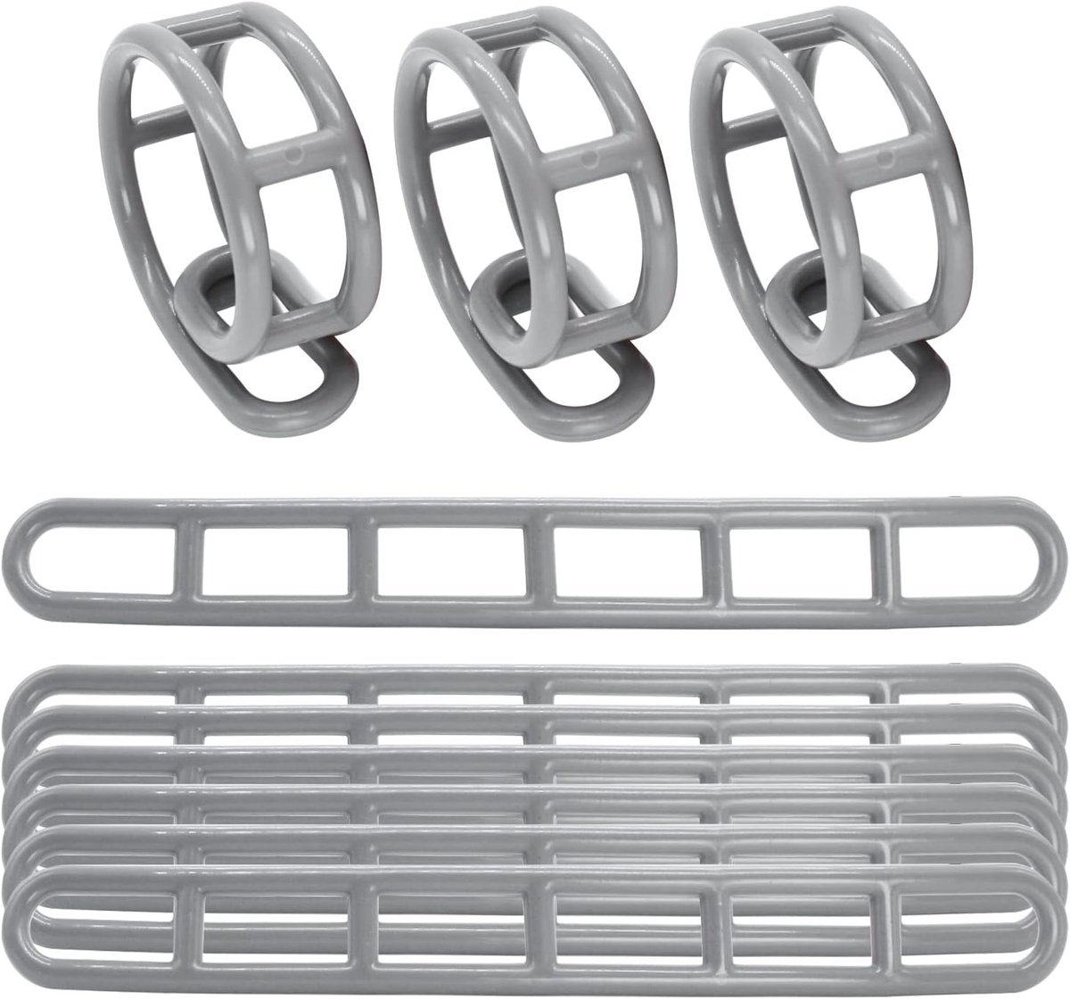 Verstelbare tentspanners voor buitengebruik - 10-delige set met 6 gaten, 22,5 x 2,5 cm, ideaal voor kamperen en outdoor activiteiten
