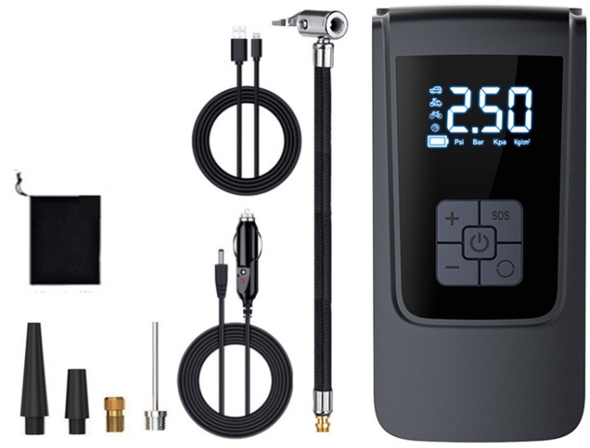 SUITU ST-9624C 150psi Air Pump Intelligent Digital Display Car Bicycle Ball Electric Pump Cylinder