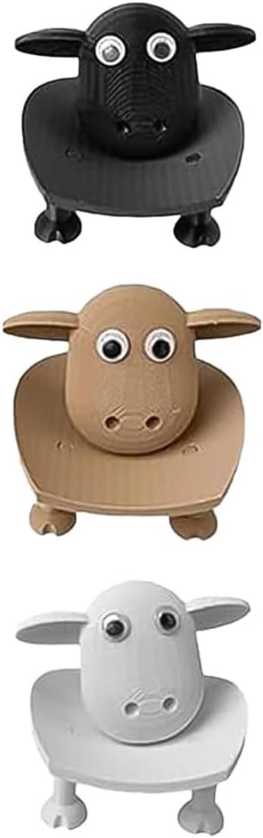 Thijox - 3D-geprinte toiletrolhouder schaap - vrijstaande badkamerorganizer - leuk opbergrek voor papieren handdoeken - boerderijdecor - gereedschapsl