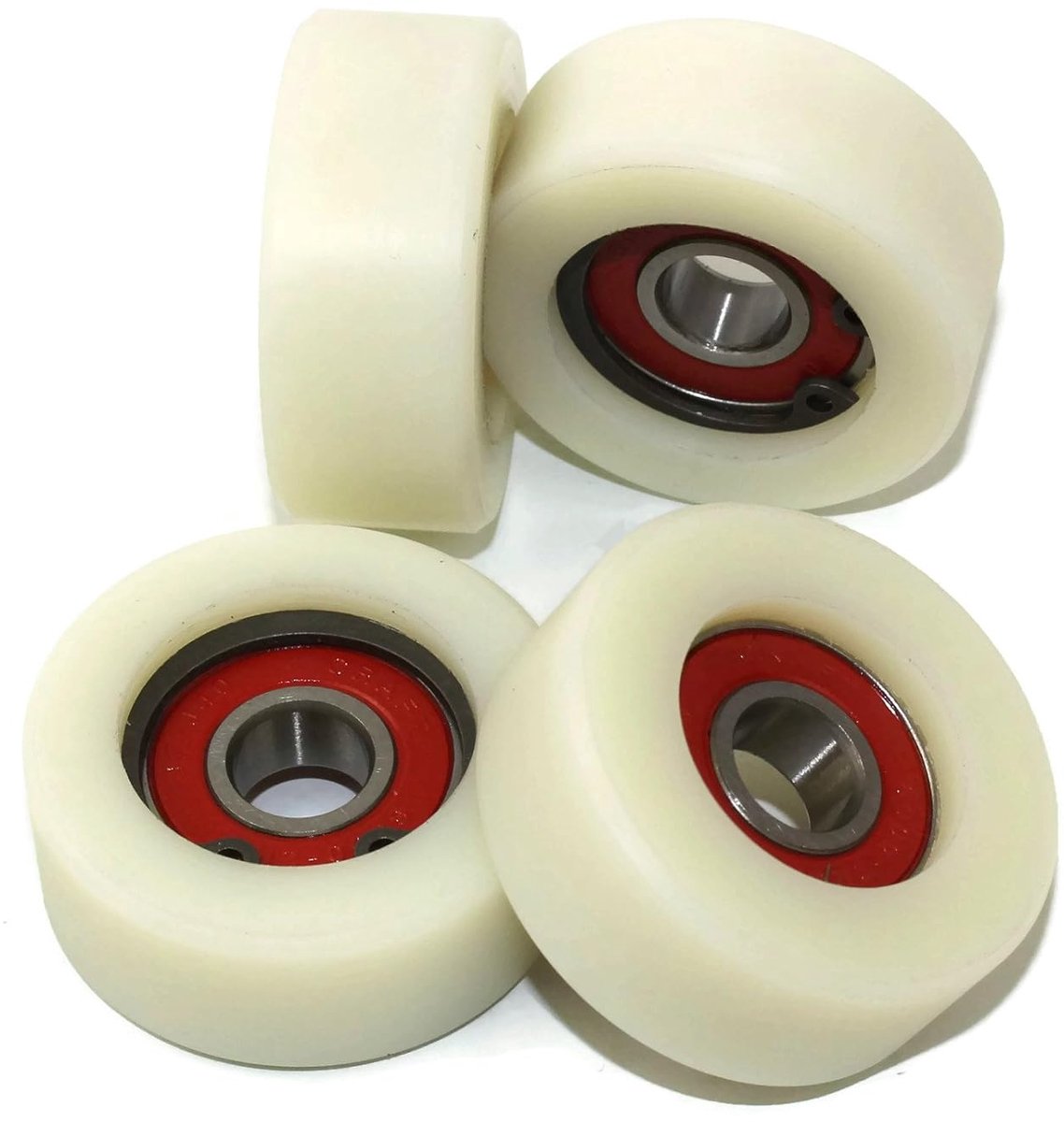 Thijox - Nylon Wielen 40 mm - Polyamide Roller Wielen - 16 mm Breed - 10 mm Lagertjes - 4 Stuks - Precisie Vervaardigd in de EU - Ideaal voor Meubels,