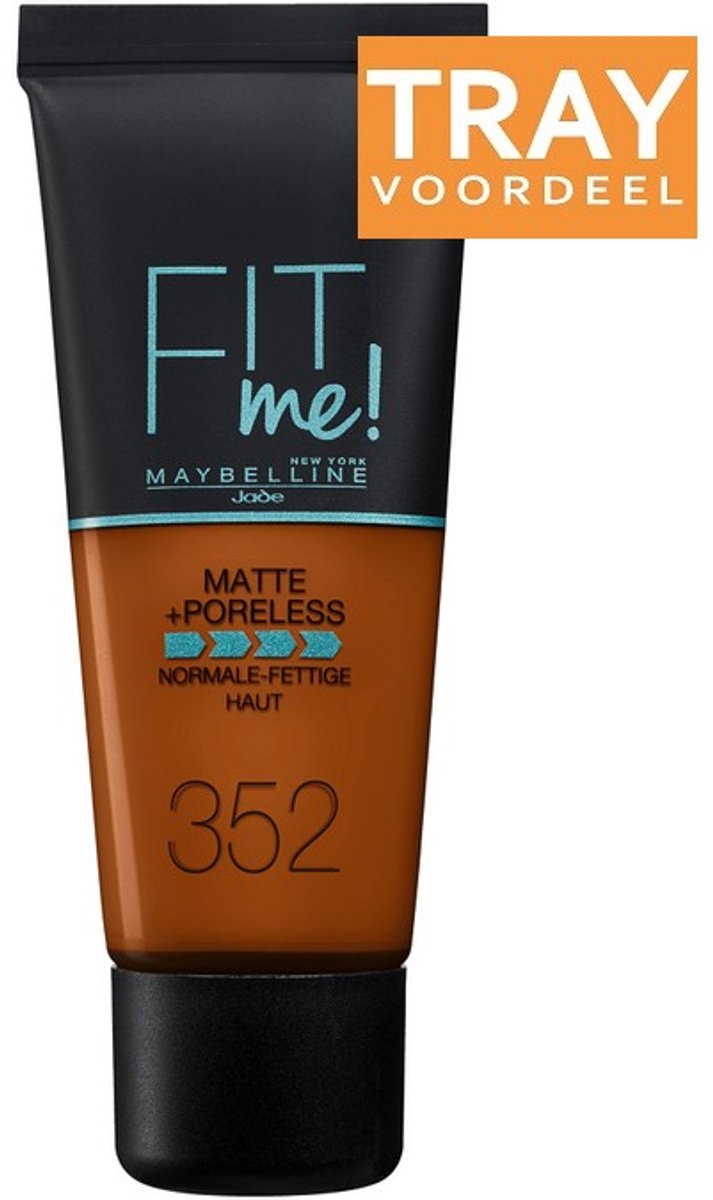 MAYBELLINE FIT ME MATTE + PORELESS 352 TRUFFLE FOUNDATION 3 X 30 ML
