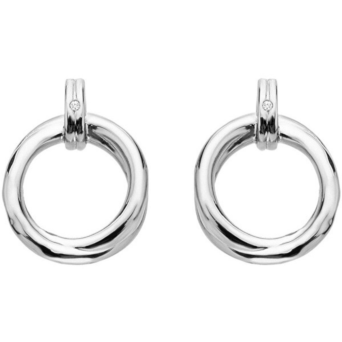 HOT DIAMONDS DE824 ZILVEREN OORHANGERS MET DIAMANT 1 PAAR