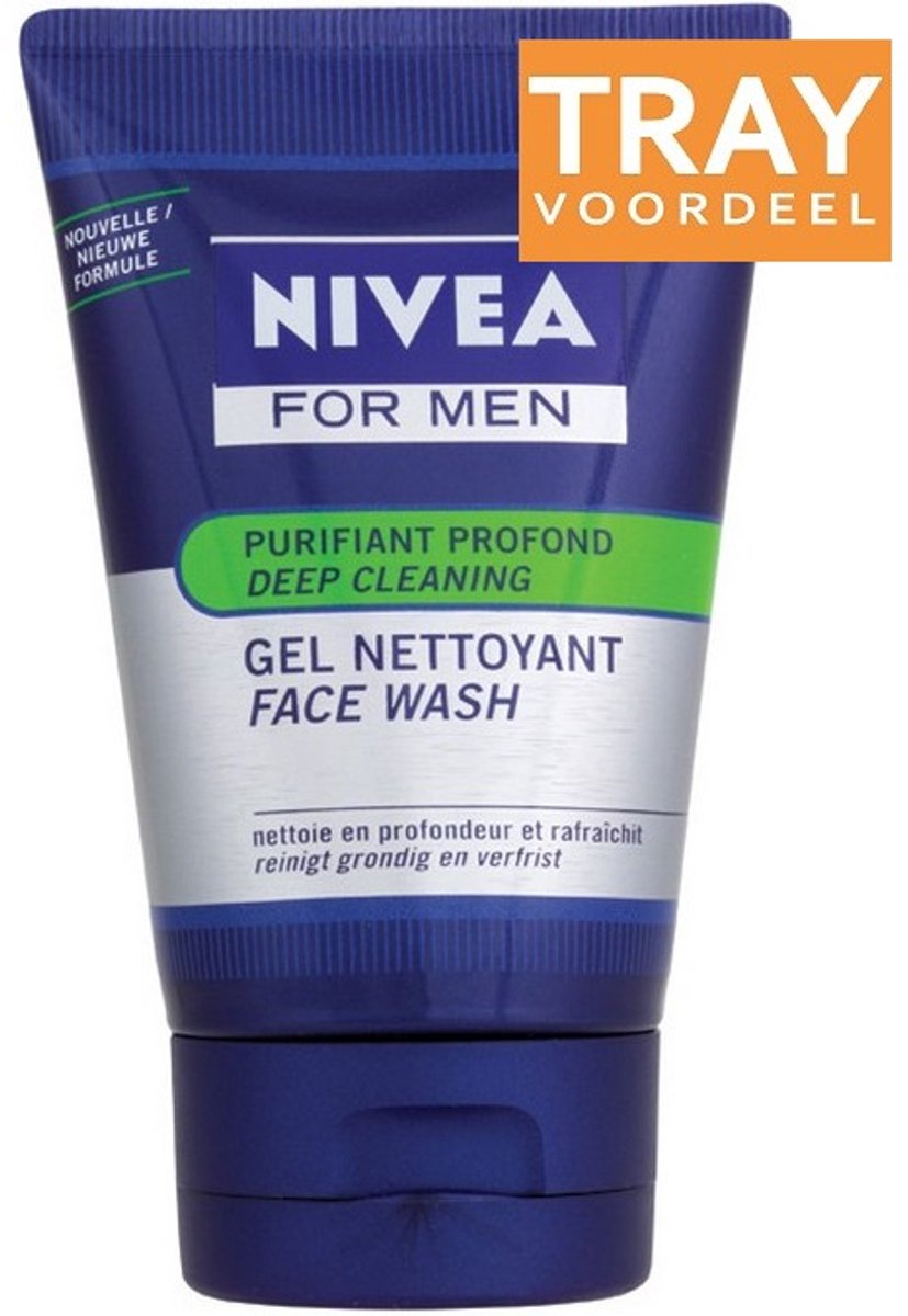 NIVEA FOR MEN DEEP CLEANING FACE WASH 12 X 100 ML