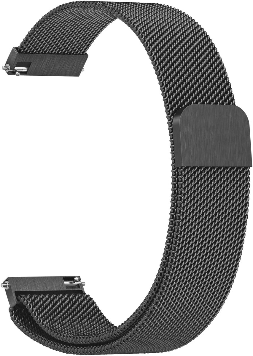 Smartwatch band 22mm 20mm 19mm 18mm - Rvs mesh - Magneetsluiting - Eenvoudige vervangband voor heren en dames - SnelShoppen