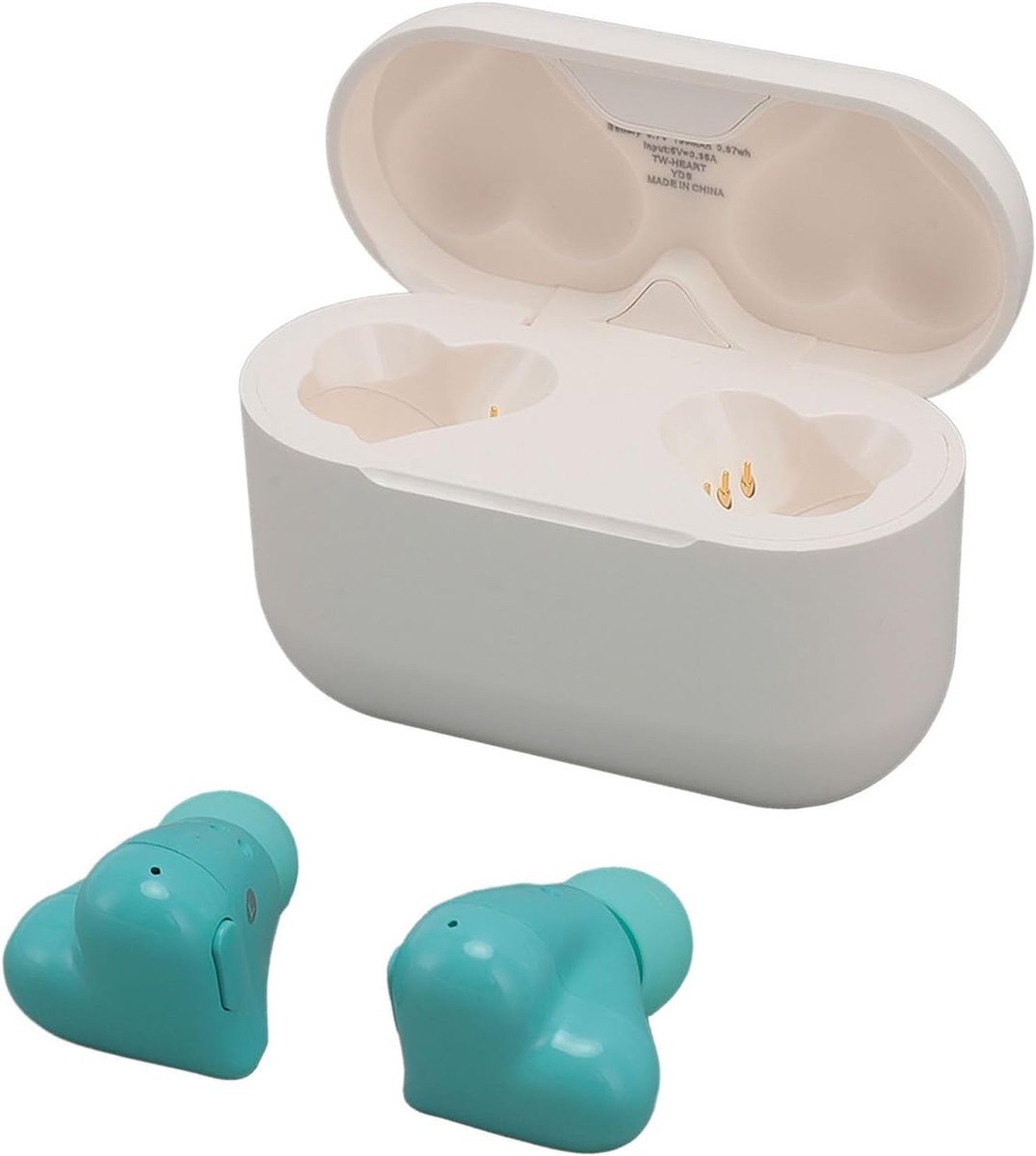 Draadloze Oordopjes met Geluidsonderdrukking, Schattige Hartvormige Oordopjes, HIFI Stereo Geluid, Waterdicht en Inclusief Oplaadcase voor Vrouwen en Meisjes