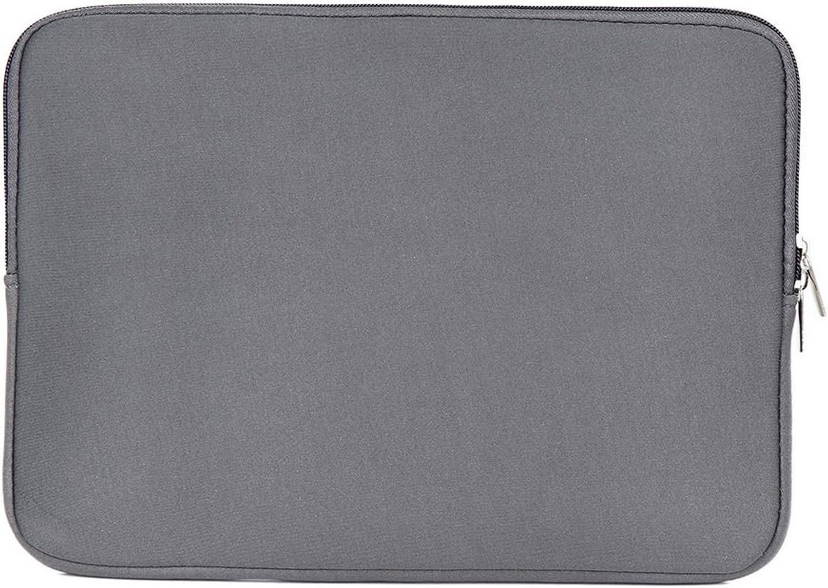 Draagbare Laptoptas voor 15-15.6 inch Laptops, Zachte Sleeve met Ritssluiting, Ideaal voor Ultrabooks en Notebooks, Canvas Bescherming in Grijs