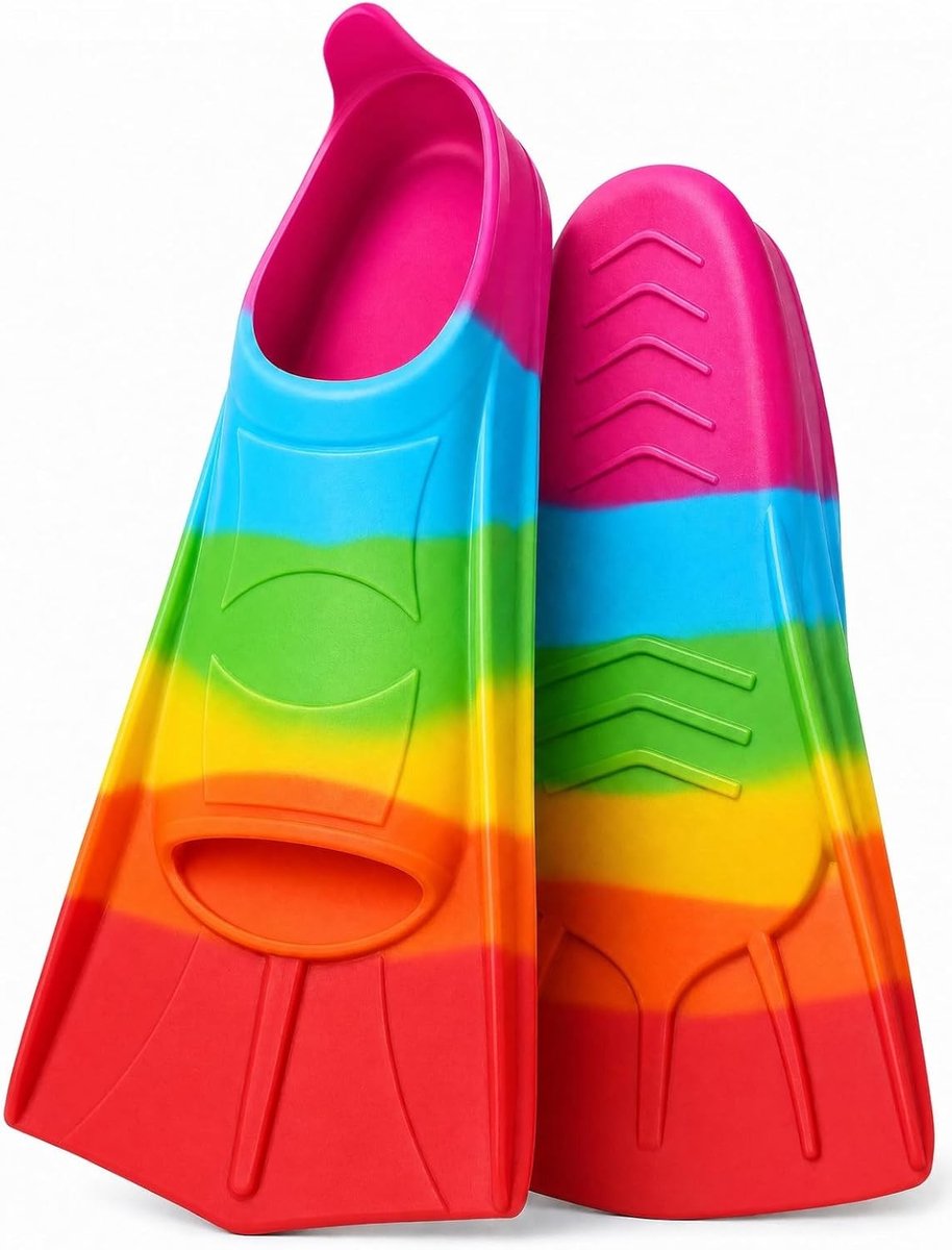 Korte Snorkelvinnen van 100% Silicoon voor Kinderen en Volwassenen, Ideaal voor Zwemtraining, Open Water en Duiken voor Beginners