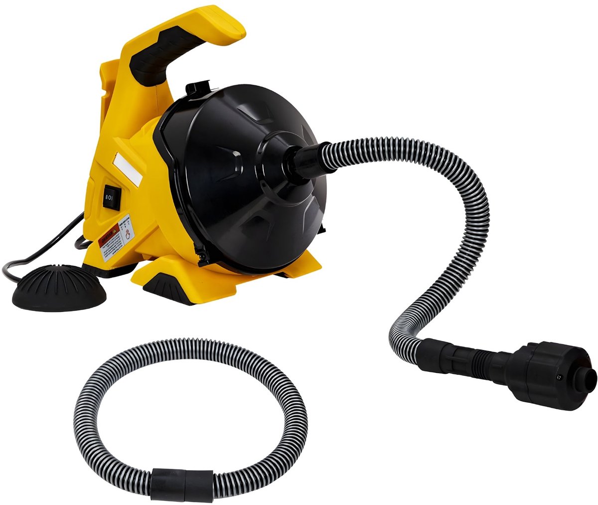 Elektrische ontstoppingsmachine 30ft auto-feed - auto-feed en voetschakelaar, geschikt leidingen van 1,9 cm tot 5,1 cm - Elektrische - Geel