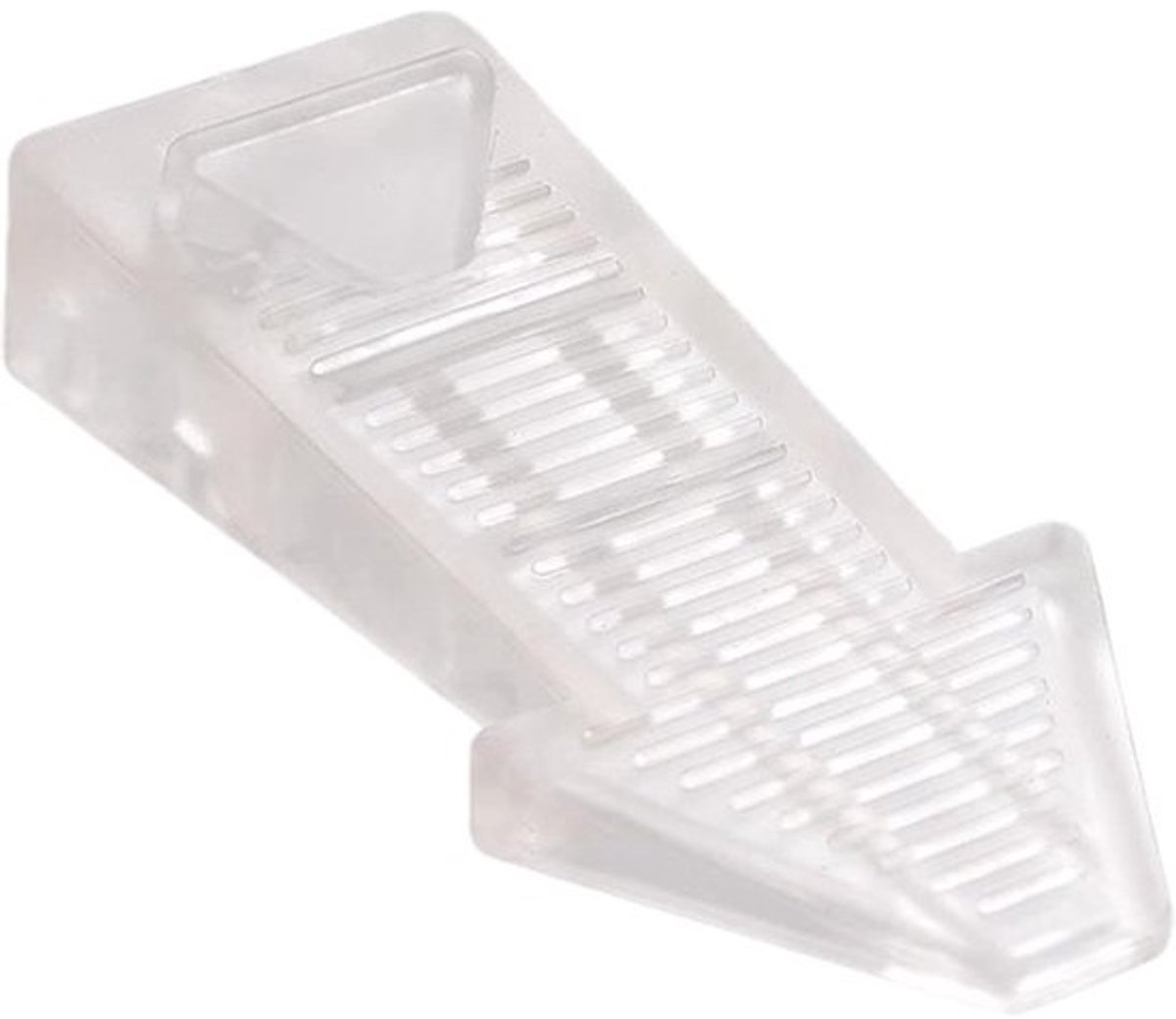 Deurstopper Rubber - Wig Deurstopper - Deuren Open Houden - Antislip Basis - 10 x 5 x 5 cm - Transparant