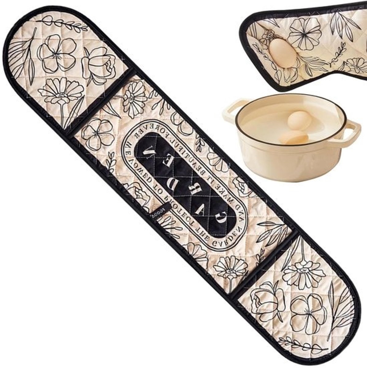 Ovenwanten Kookhandschoenen - Hittebestendig Grill - Veilig Koken - Extra Lange Manchetten - 80 x 17 cm - Grijs