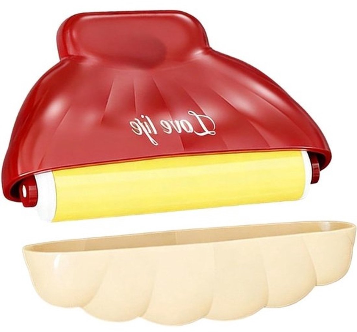 Pluisroller - Haarverwijderaar Pluizenverwijderaar - Snel schoonmaken - Herbruikbaar en wasbaar - 6x7x8 cm - Rood