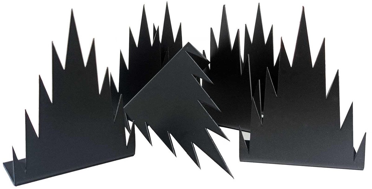 Beveiligingsspikes voor hekken - Zwart - 12 stuks