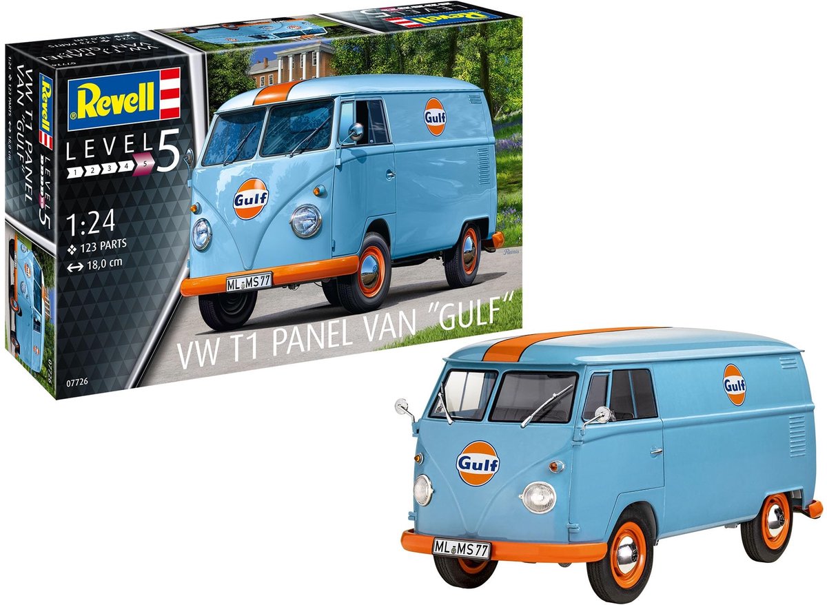 Modelbouwpakket VW T1 Panel Van - 1:24 schaal, ongebouwd