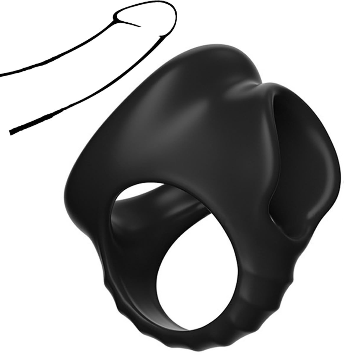 Zwarte Ademend Silicone Fitness Ring - Duurzaam en Elastisch