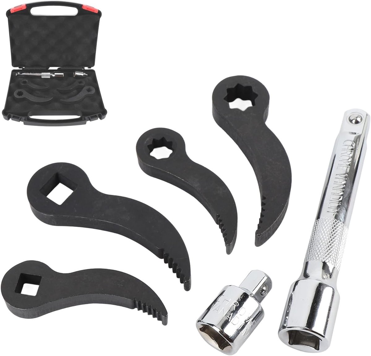 Adapterkop voor Pry Bar, Breekijzer en Halfas Verwijderingsgereedschap, 1/2 naar 3/8 Adapter, Dubbele Vierkante Wrench en Verlengstuk voor Efficiënt Gebruik